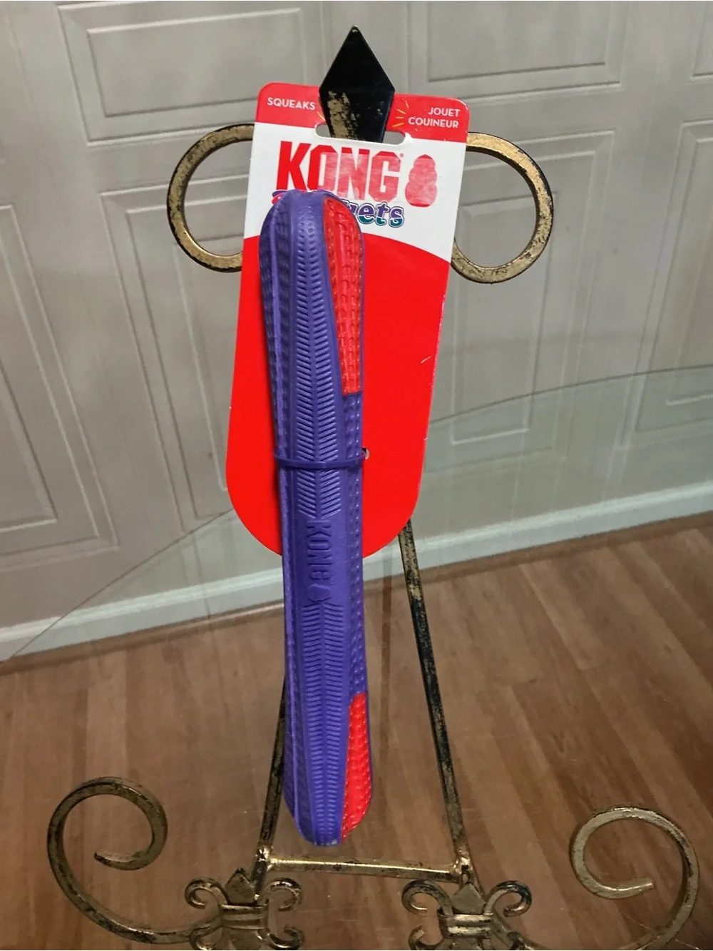 Brand New Kong Duets Duos Stick Lg Squeaky Easy Grip Dog Fetch Toy 10”
